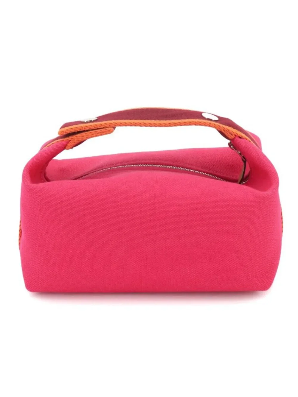 Hermes Bride-a-Brac PM Hand Toile Ash Hibiscus Silver Pouch